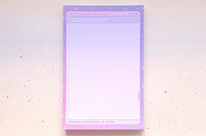 Aesthetic Development Environment Dotted Grid Notepad