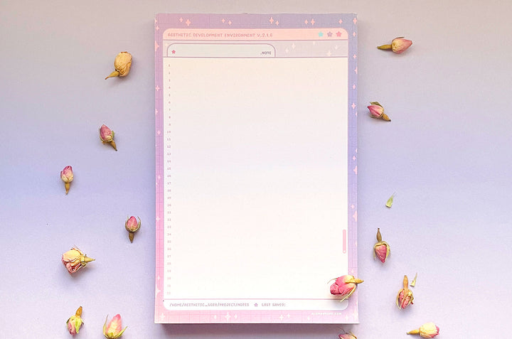 Aesthetic Development Environment Dotted Grid Notepad
