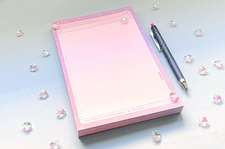 Aesthetic Development Environment Dotted Grid Notepad