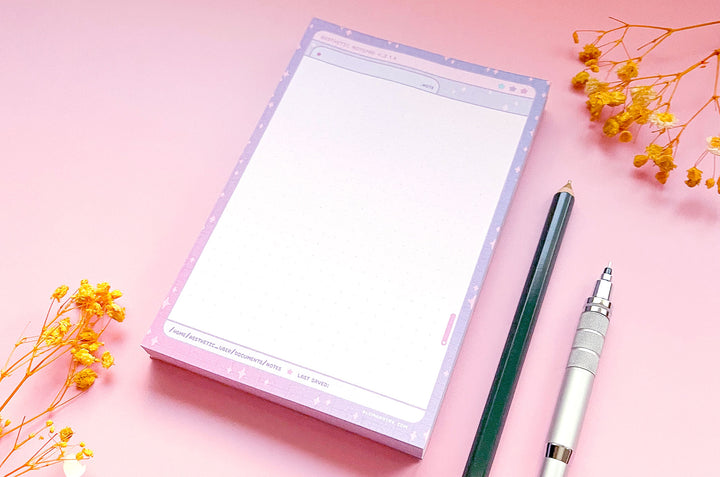 Aesthetic Operating System Dotted Grid Notepad