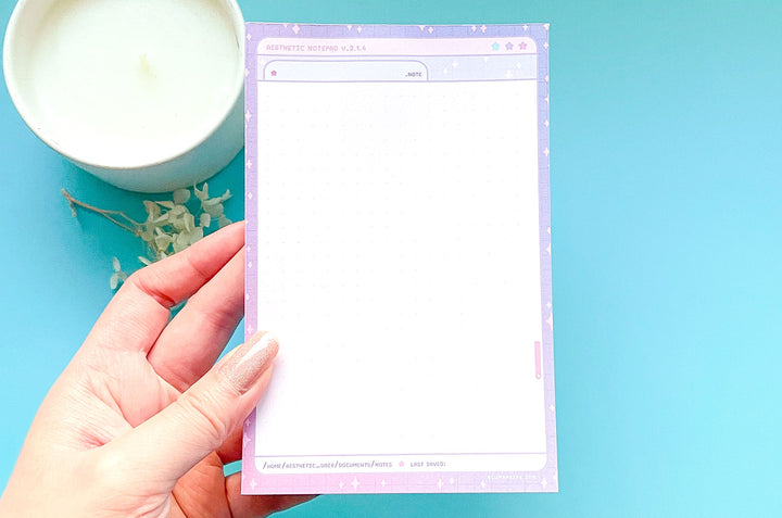 Aesthetic Operating System Dotted Grid Notepad