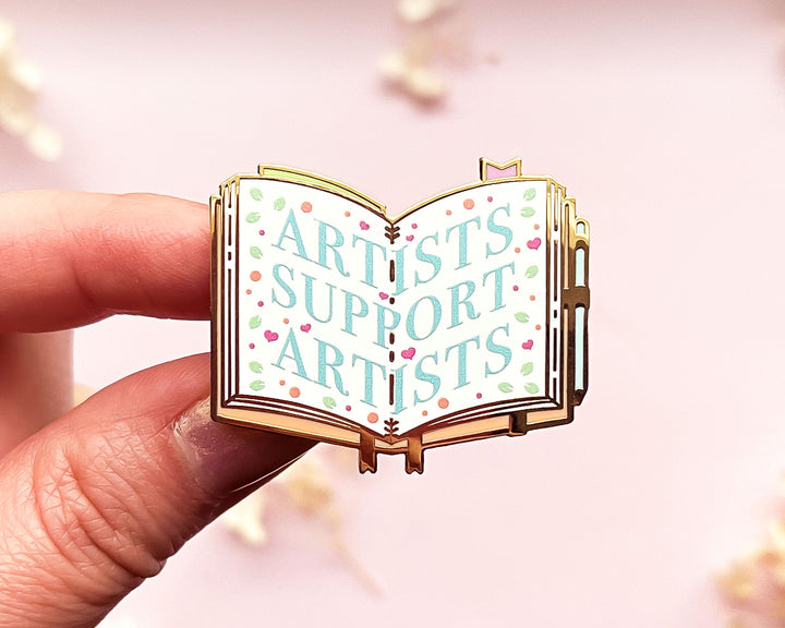 Artists Support Artists Sketchbook Enamel Pin