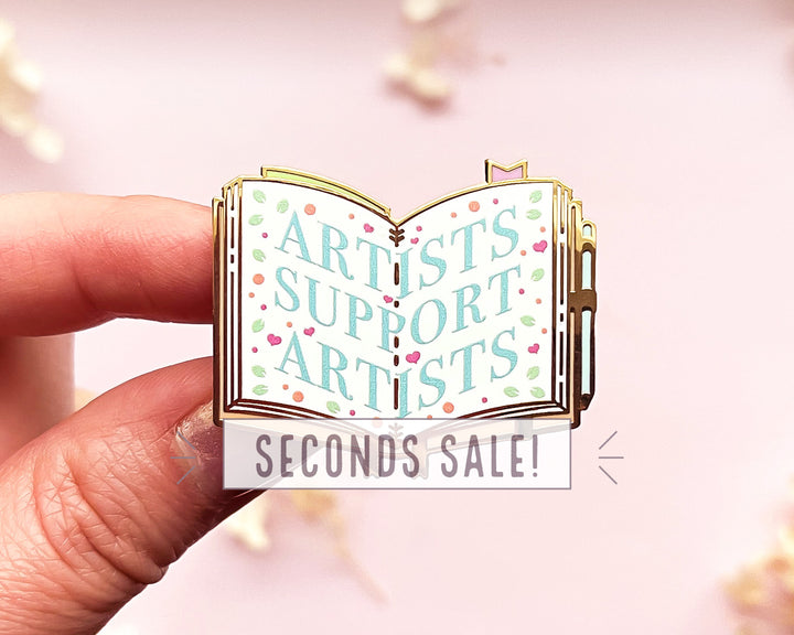 Artists Support Artists Sketchbook Enamel Pin (Seconds)