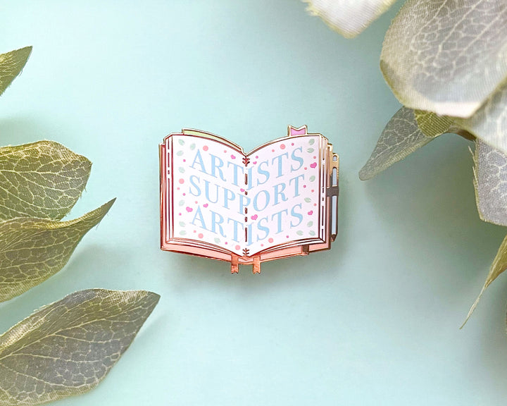Artists Support Artists Sketchbook Enamel Pin