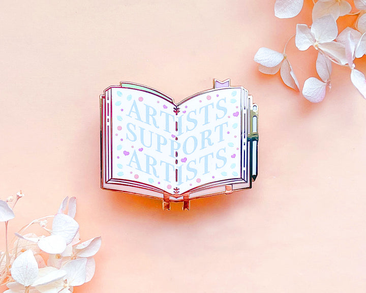 Artists Support Artists Sketchbook Enamel Pin