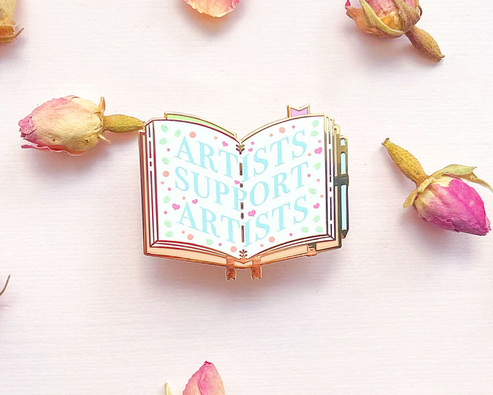 Artists Support Artists Sketchbook Enamel Pin