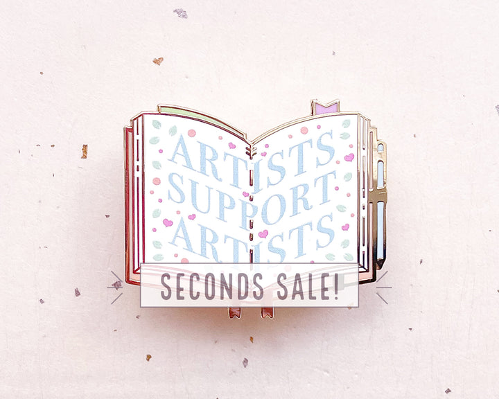 Artists Support Artists Sketchbook Enamel Pin (Seconds)