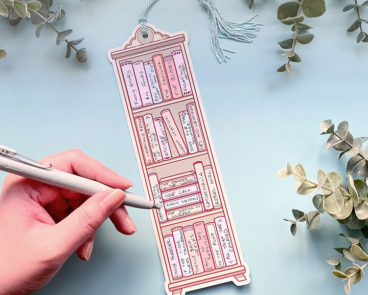 Bronte Bookshelf Reading Tracker Bookmark With Purple Tassel