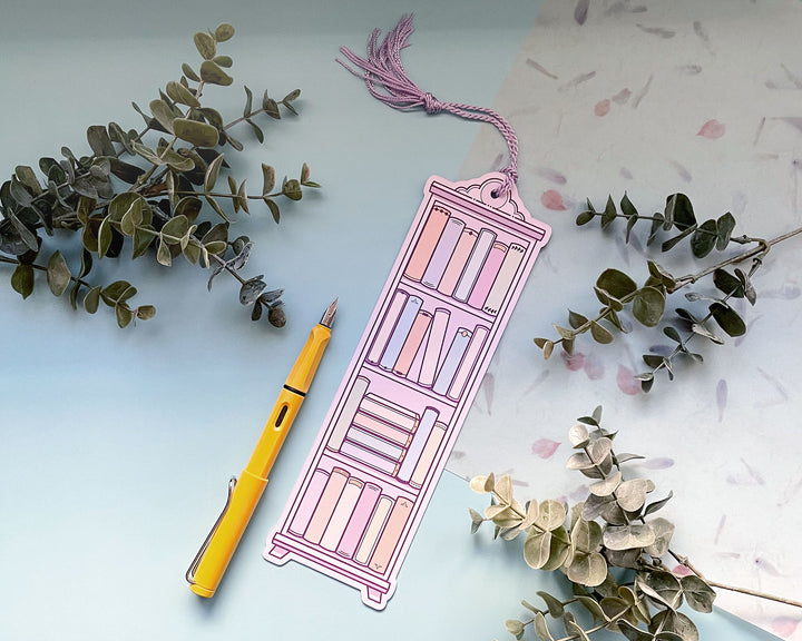 Bronte Bookshelf Reading Tracker Bookmark With Purple Tassel