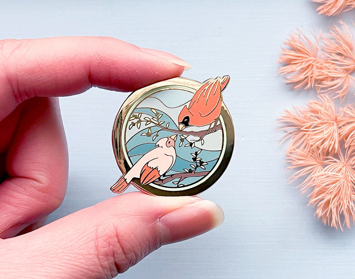 Cardinal Couple Needle Minder