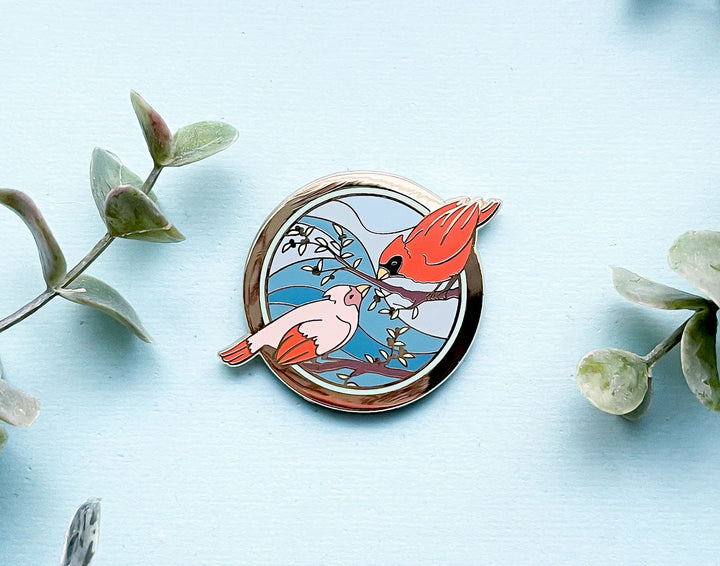 Cardinal Couple Needle Minder