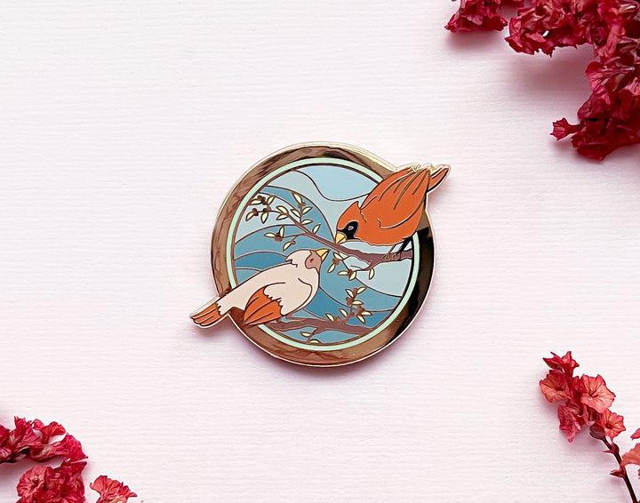 Cardinal Couple Needle Minder