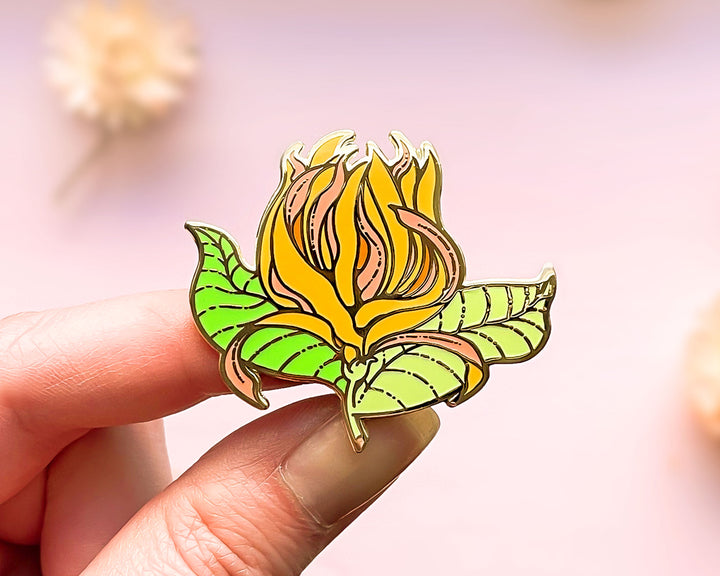 Magnolia Champaca Flower Enamel Pin
