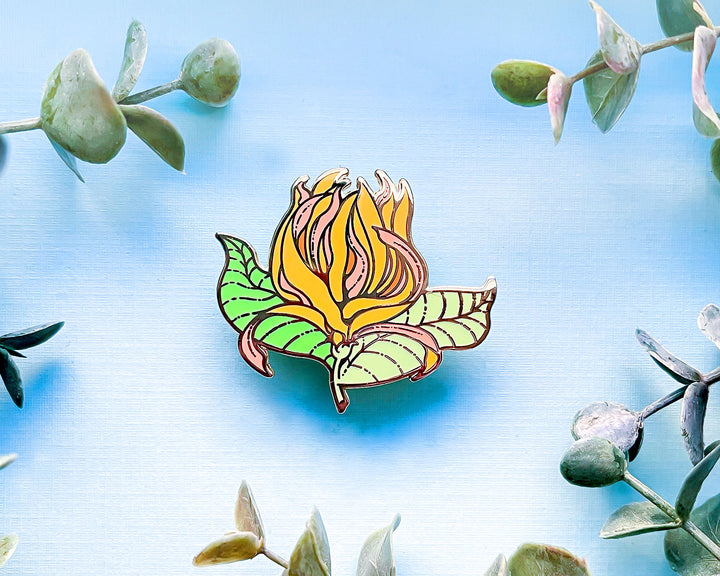 Magnolia Champaca Flower Enamel Pin