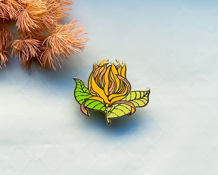 Magnolia Champaca Flower Enamel Pin