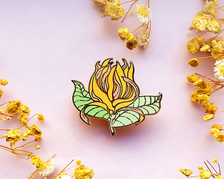 Magnolia Champaca Flower Enamel Pin