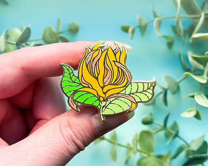 Magnolia Champaca Flower Enamel Pin