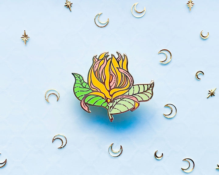 Magnolia Champaca Flower Enamel Pin