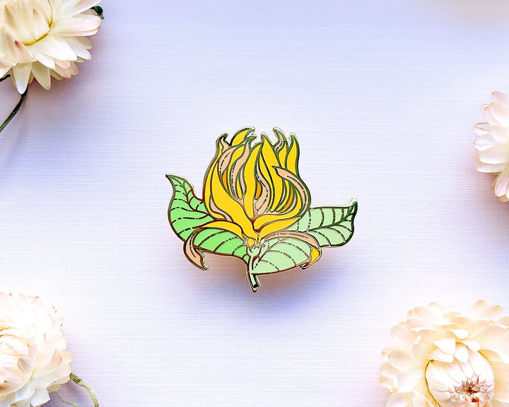 Magnolia Champaca Flower Enamel Pin