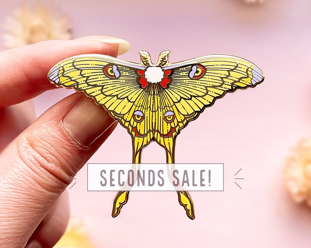 Comet Moth Enamel Pin (Seconds)