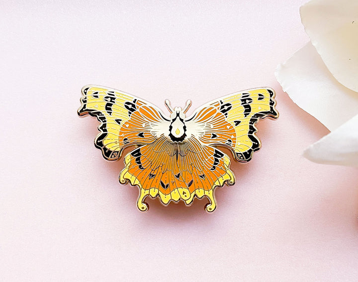 Comma Butterfly (Polygonia c-album) Enamel Pin