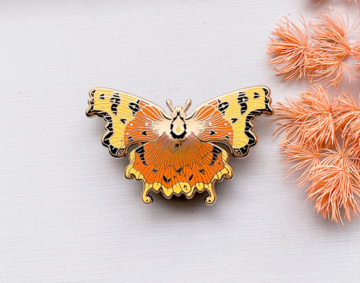 Comma Butterfly (Polygonia c-album) Enamel Pin