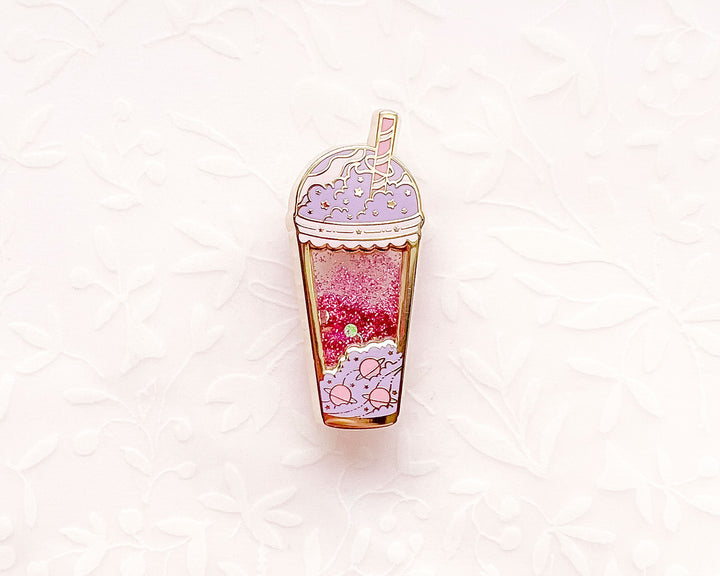 Cosmic Boba Tea Enamel Pin