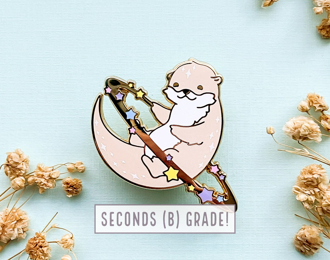 Cosmic Otter Enamel Pin (Seconds)