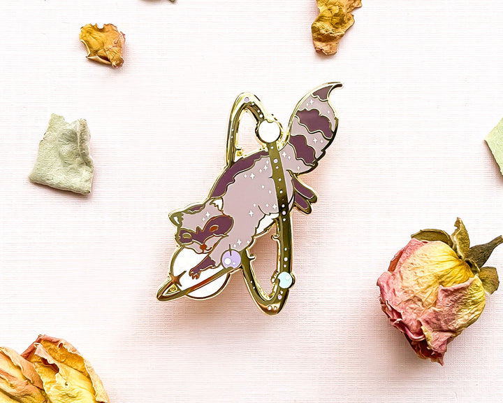 Cosmic Raccoon Enamel Pin