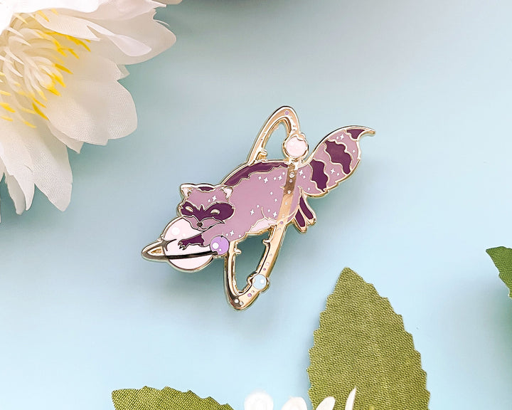Cosmic Raccoon Enamel Pin