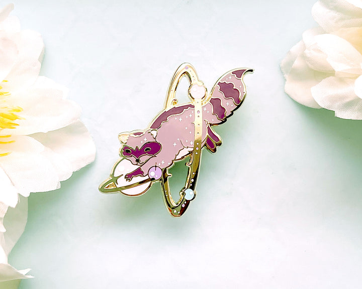 Cosmic Raccoon Enamel Pin