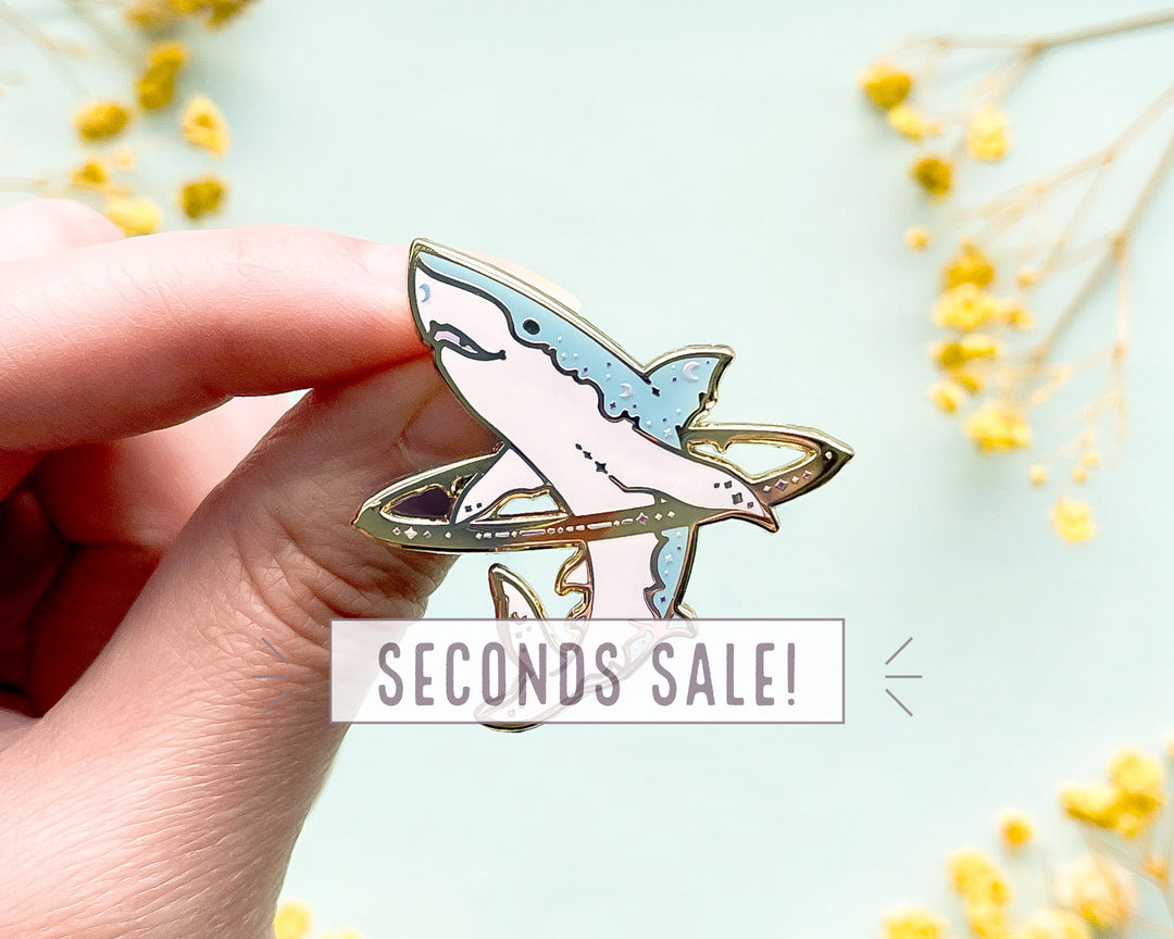 Cosmic Shark Enamel Pin (Seconds)