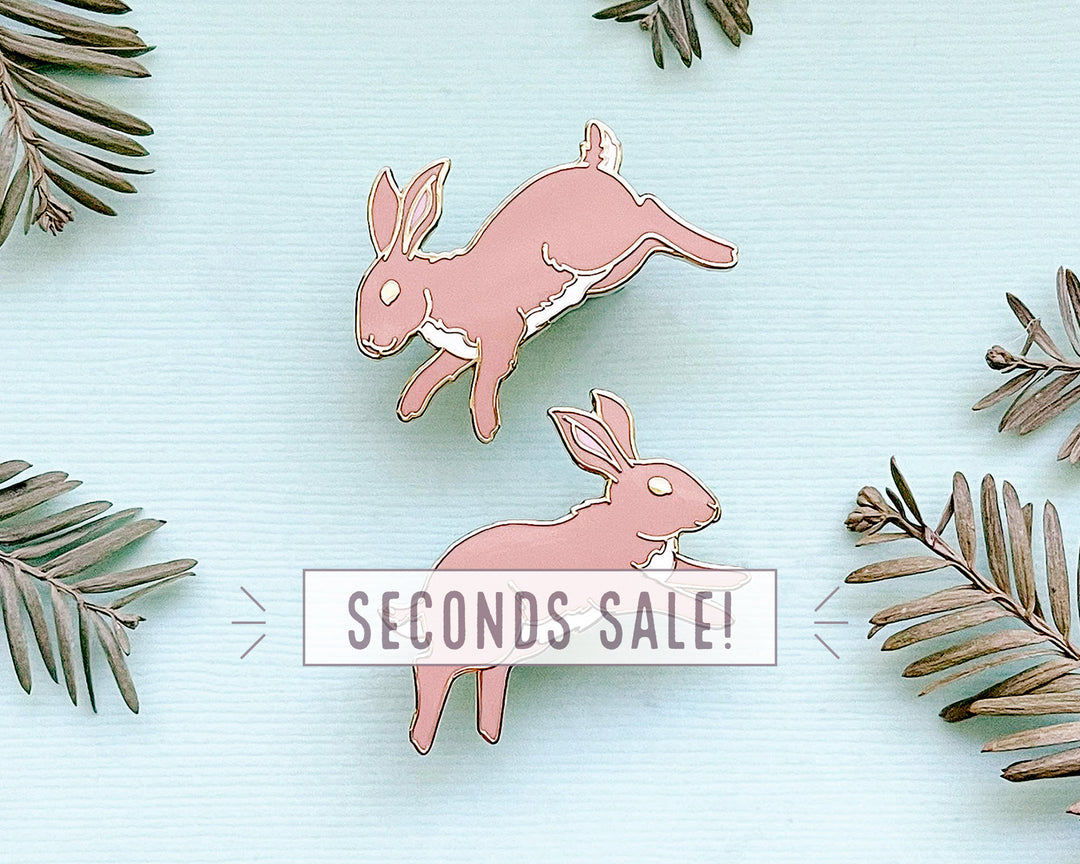 Cottontail Rabbits Enamel Pin Set (Seconds)