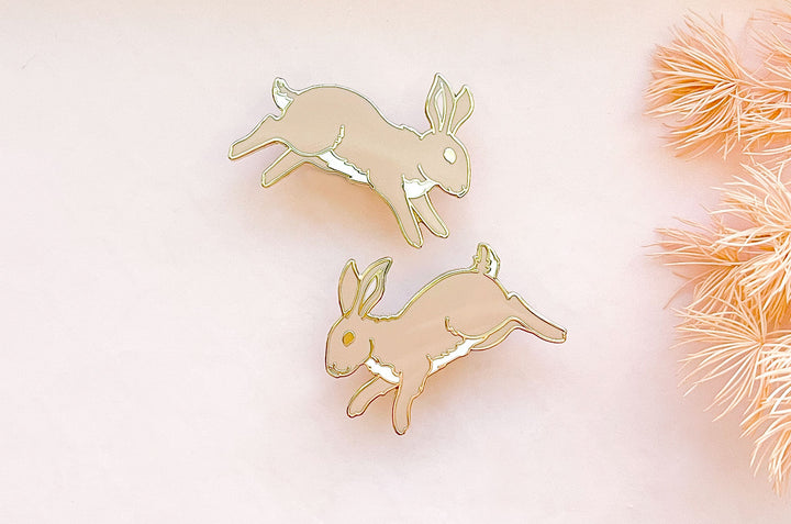 Cottontail Rabbits Enamel Pin Set