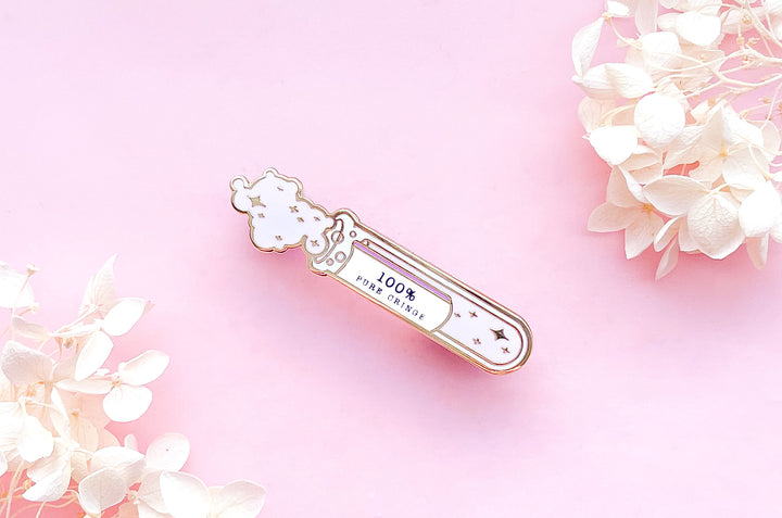 100% Pure Cringe Test Tube Enamel Pin