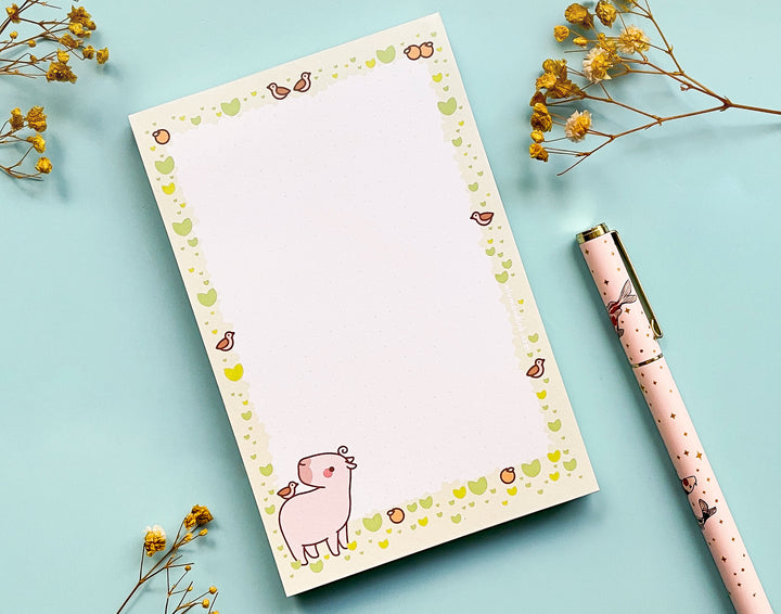 Curly Day Dotted Grid Notepad