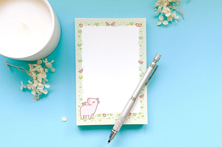 Curly Day Dotted Grid Notepad