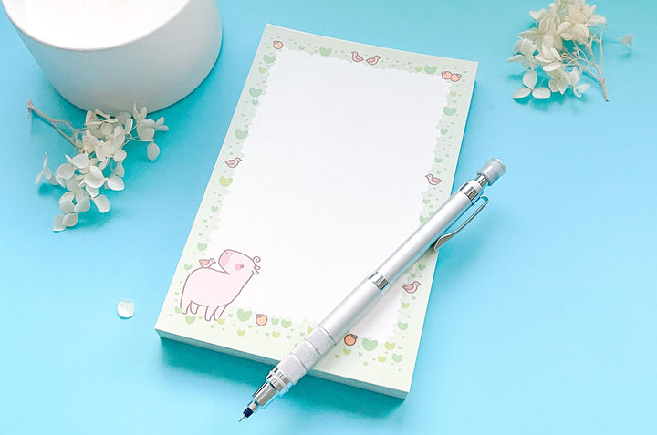 Curly Day Dotted Grid Notepad