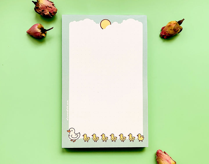 Duck Family Dotted Grid Notepad