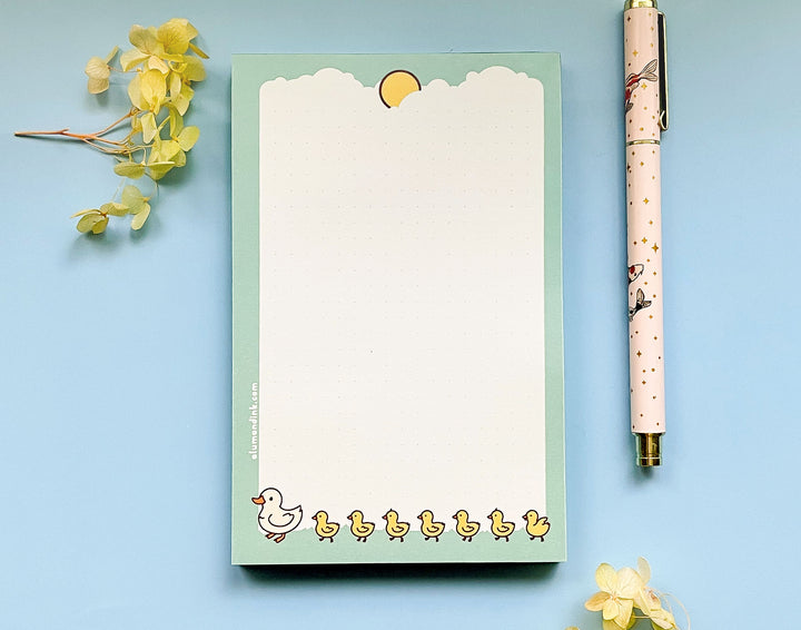 Duck Family Dotted Grid Notepad