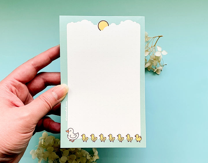 Duck Family Dotted Grid Notepad