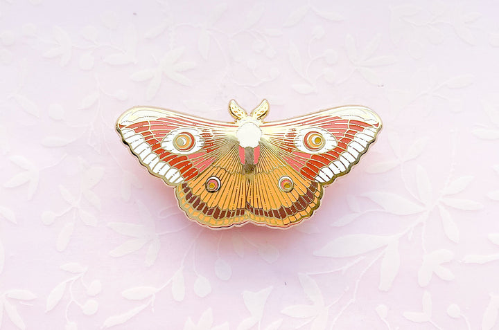 Ligurian Emperor Moth (Saturnia pavoniella) Enamel Pin