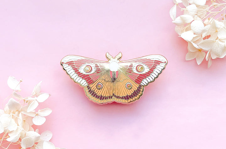 Ligurian Emperor Moth (Saturnia pavoniella) Enamel Pin