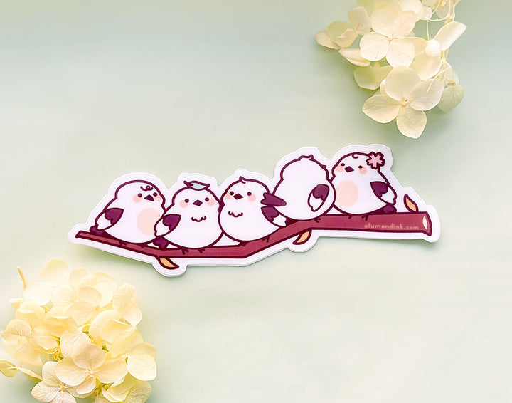 Shima Enaga Dango Clear Vinyl Sticker