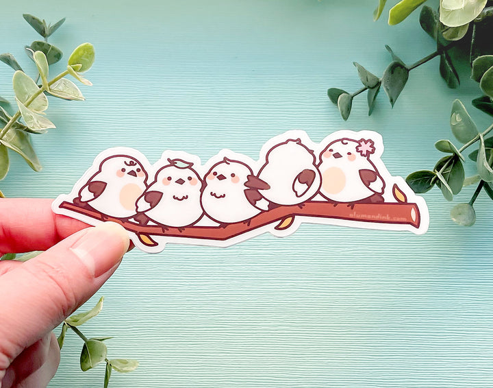 Shima Enaga Dango Clear Vinyl Sticker