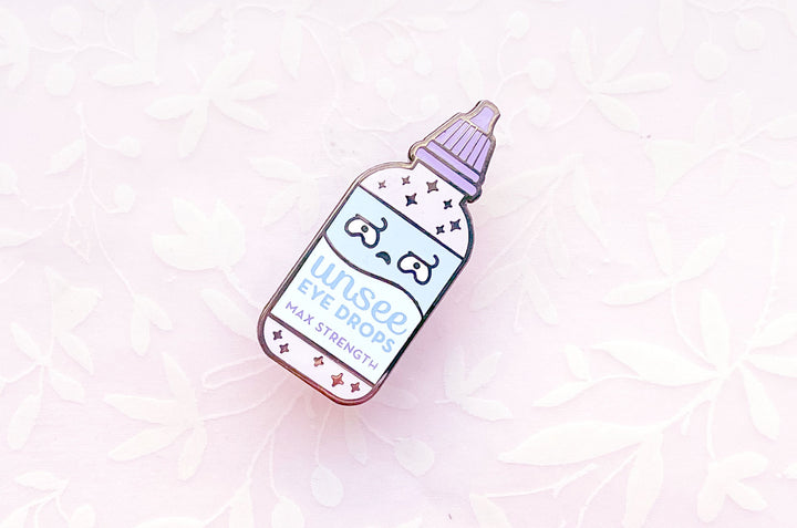 Unsee Eye Drops Enamel Pin