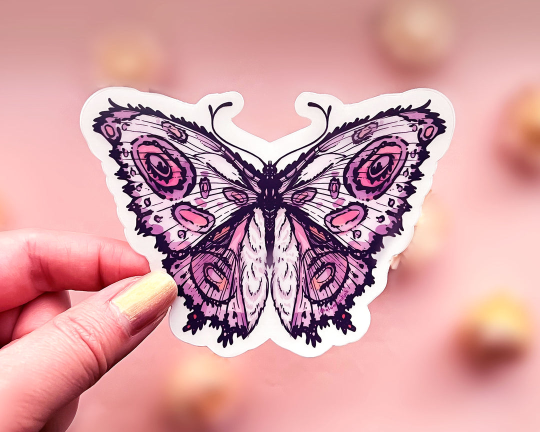 Fantasy Butterfly Clear Vinyl Sticker
