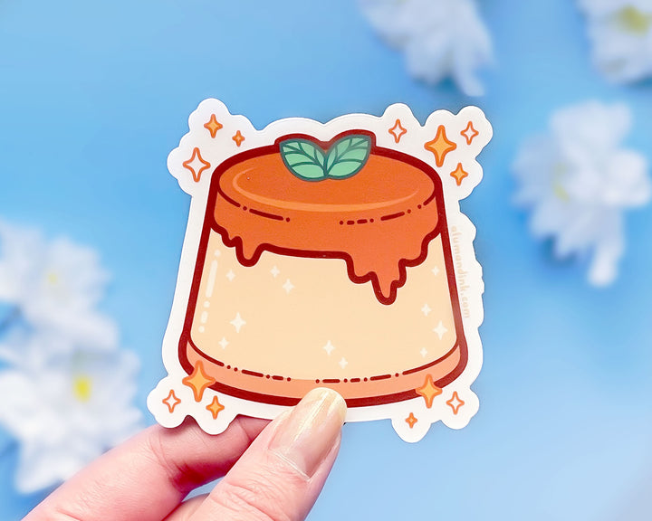 Starry Flan Clear Vinyl Sticker