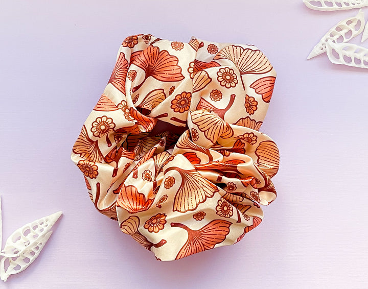 Imogen (Ginkgo Leaves and Flowers) Patterned Hair Tie