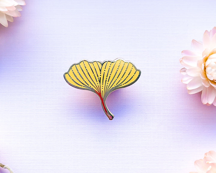Ginkgo Biloba Leaf Enamel Pin